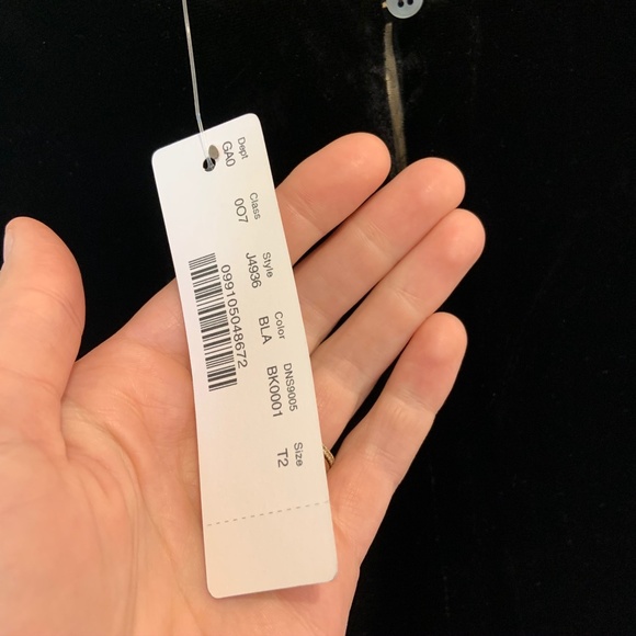 NWT J. Crew Black Vevlet Tank Top Size 2T - Picture 7 of 8